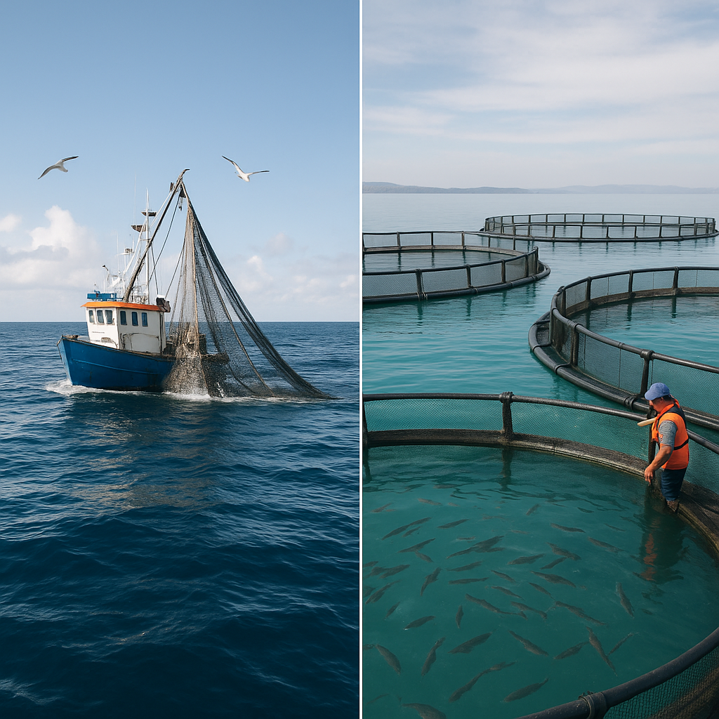 Jakie są różnice między rybołówstwem a akwakulturą