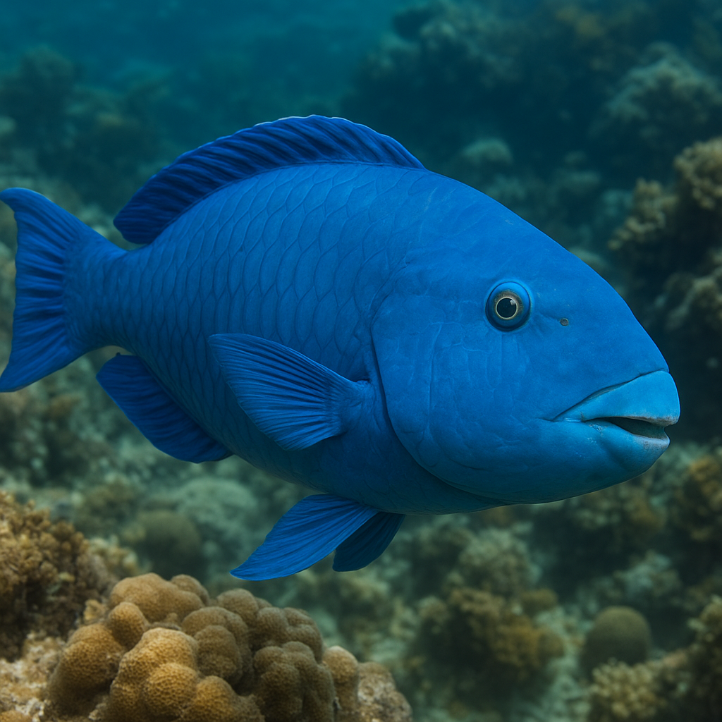Parrotfish niebieski – Scarus coeruleus