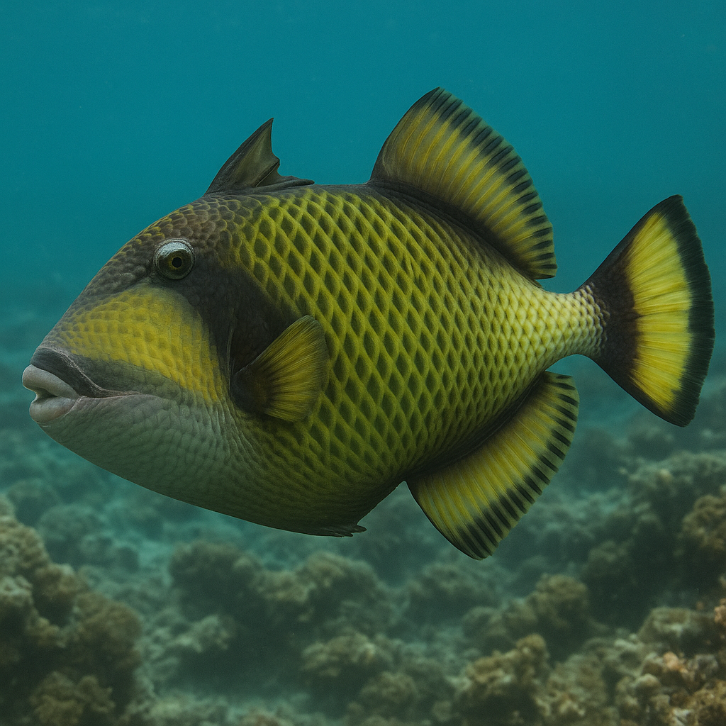 Triggerfish tytan – Balistoides viridescens