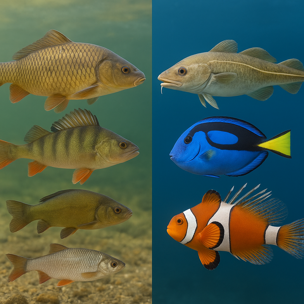 Jakie są różnice między rybami słodkowodnymi a morskimi