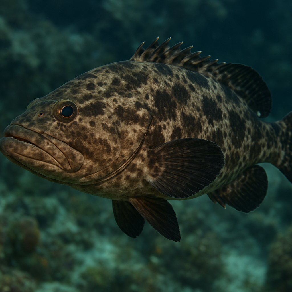 Strzępiel czarnopłetwy – Epinephelus chlorostigma