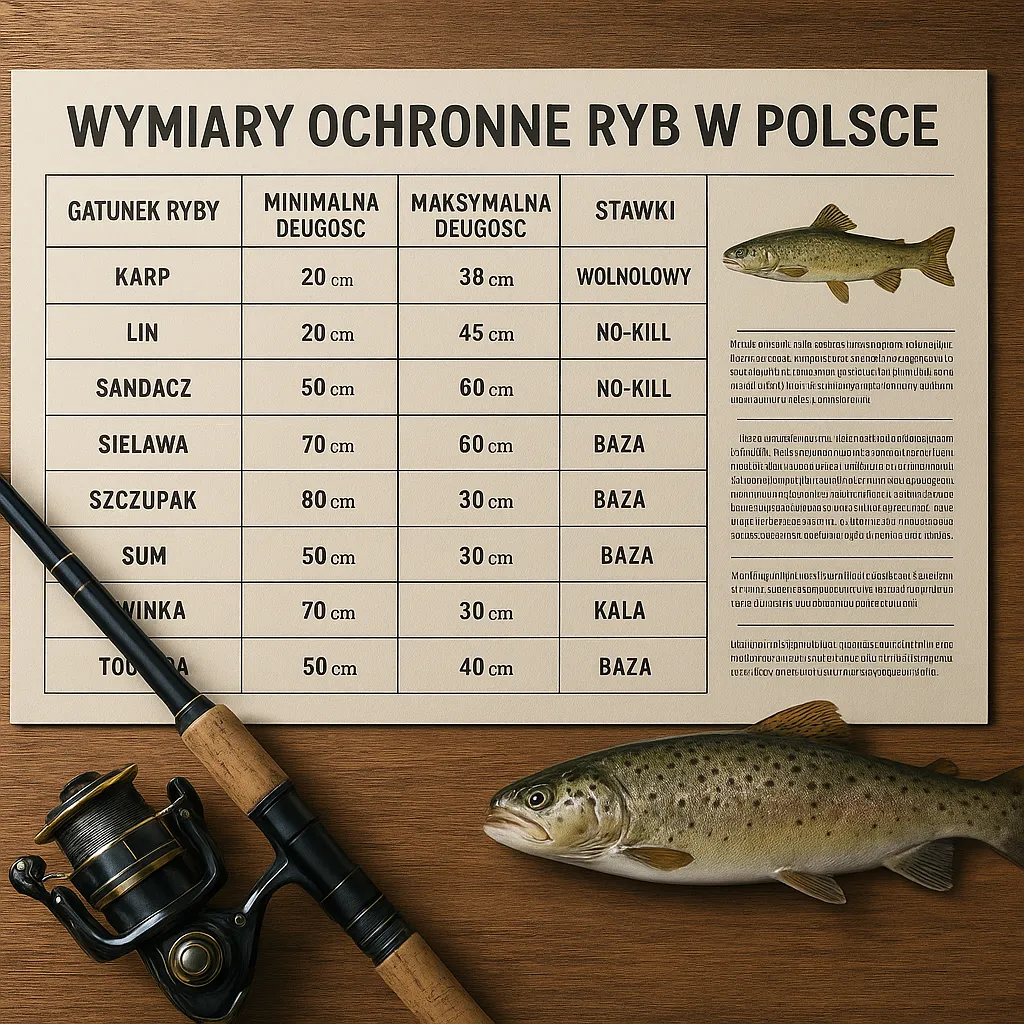 Wymiary ochronne ryb w Polsce – kompletna tabela i wyjaśnienia