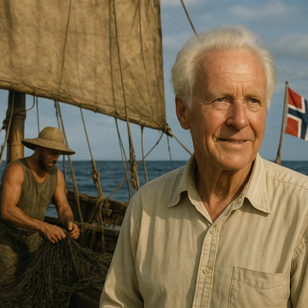 Thor Heyerdahl – Norwegia – żeglarz i badacz mórz, promotor tradycyjnych technik morskich