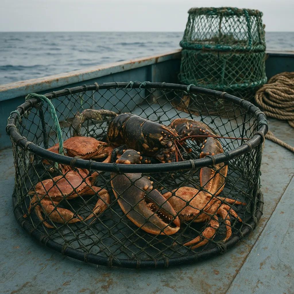 Pułapki i kosze denne – skuteczność w połowie krabów i homarów