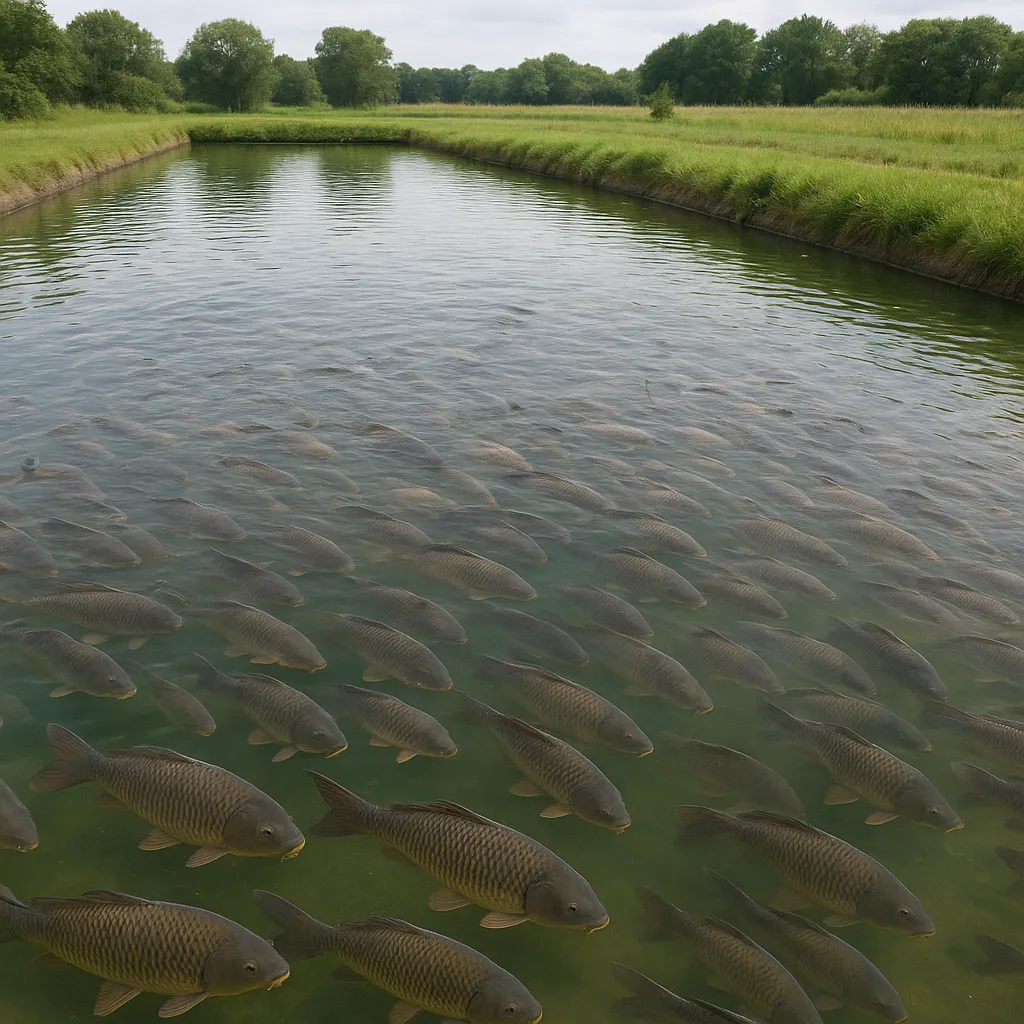 Optymalne zagęszczenie obsady w hodowli karpia w stawie ziemnym