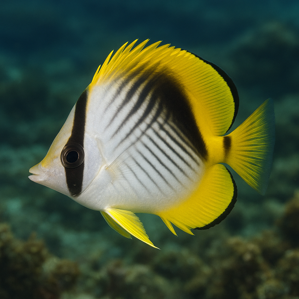 Ryba motylkowa wstążkowa – Chaetodon falcula