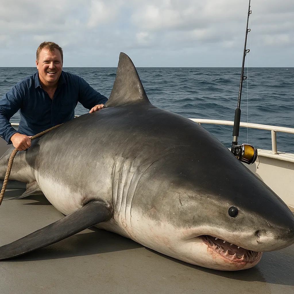 Największy rekin złowiony na wędkę sportową