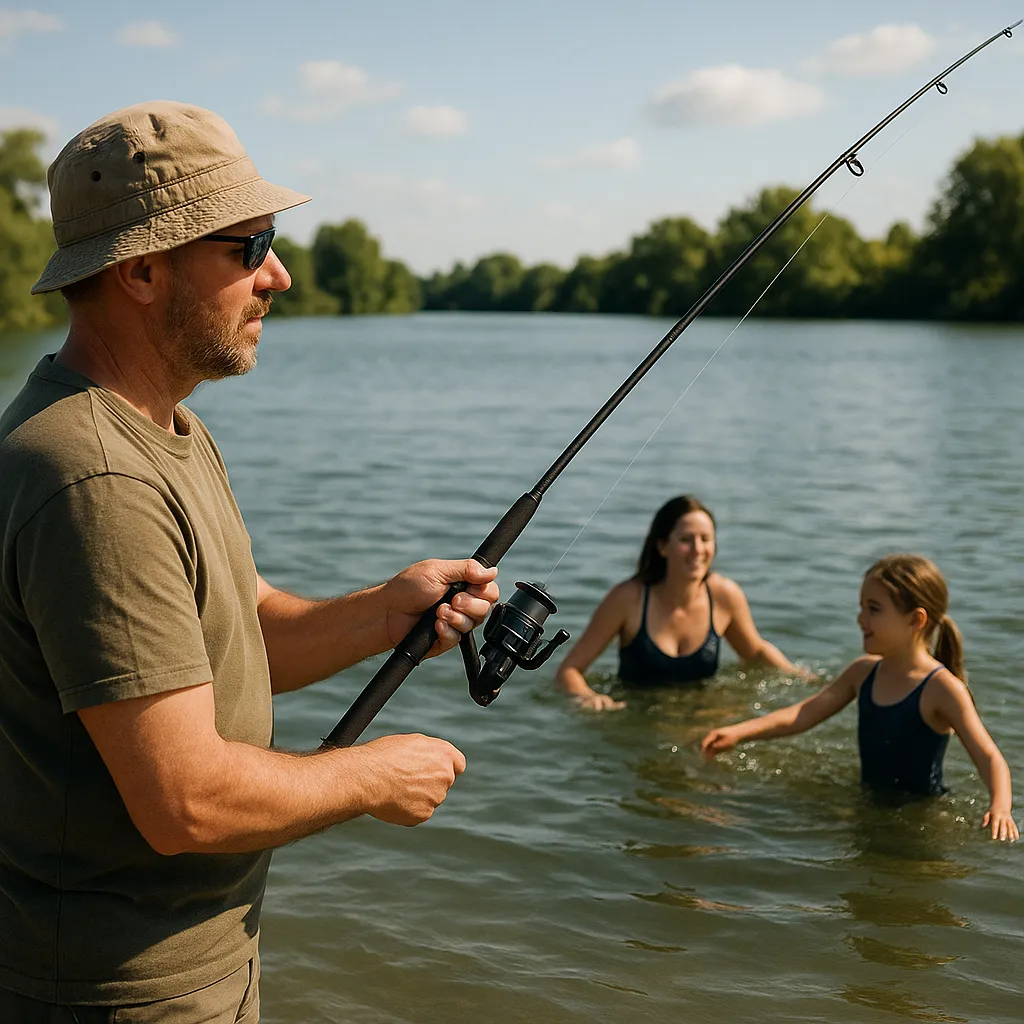 Czy można łowić ryby podczas kąpieli innych osób
