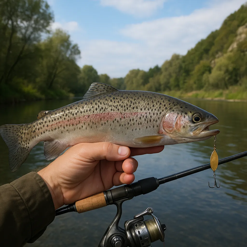 Łowisko Dolina Będkowska w Kraków – pstrąg tęczowy na lekki spinning