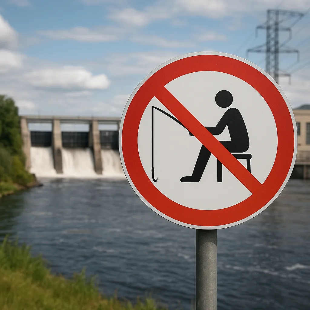 Zakaz połowu w pobliżu zapór i elektrowni wodnych