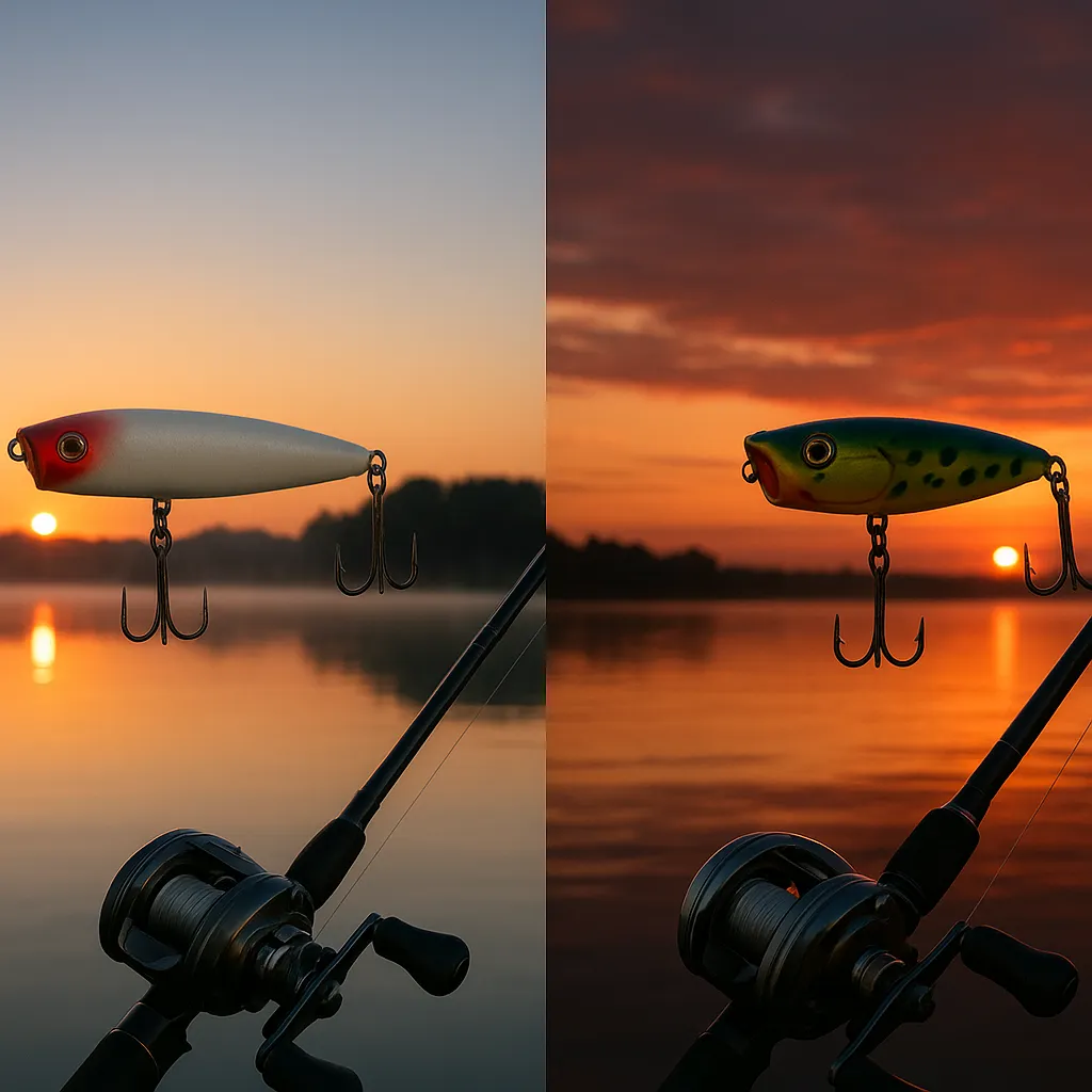 Porównanie przynęt topwater – skuteczność o świcie i zmierzchu