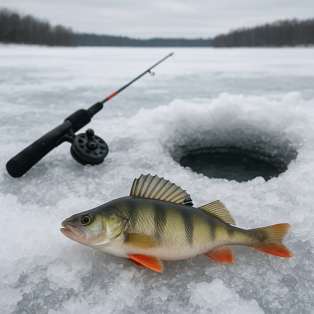 Okonie spod lodu – gdzie ich szukać zimą