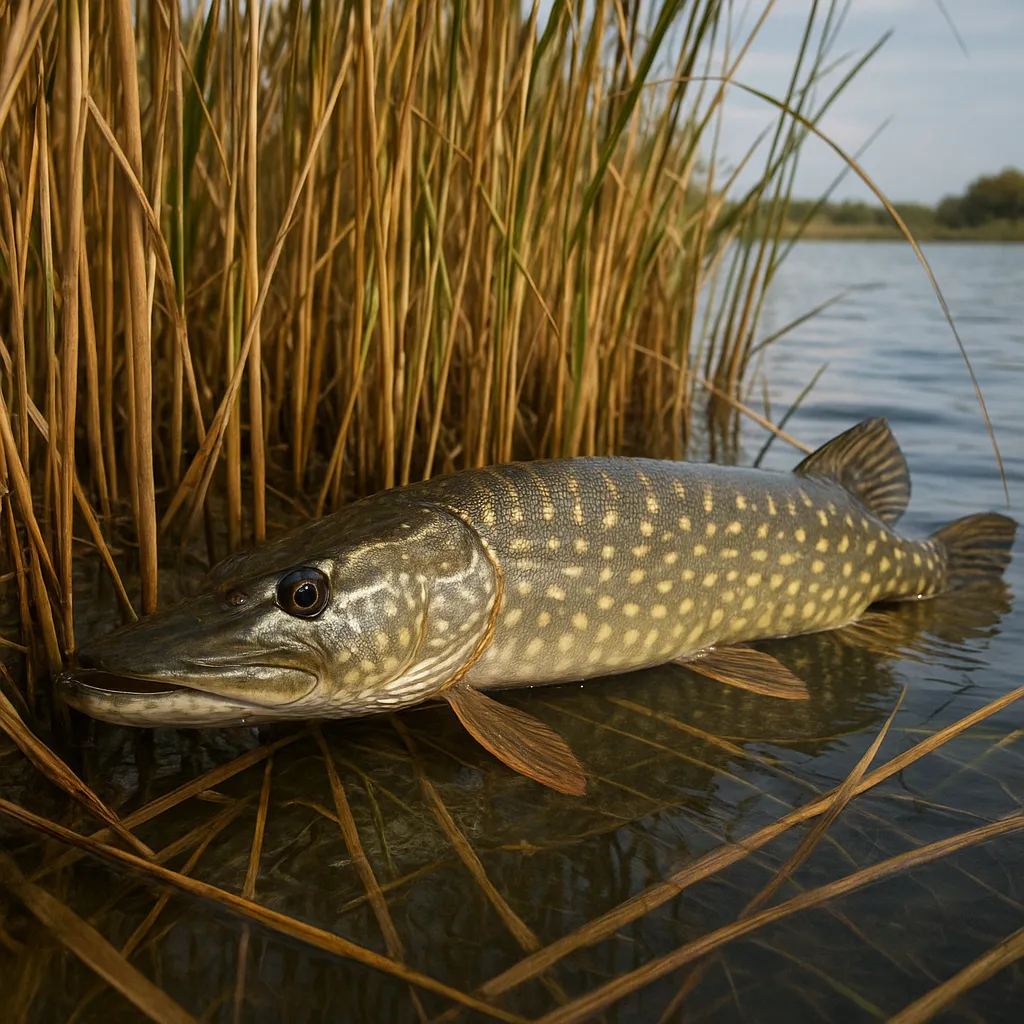 Zalew Zemborzycki – szczupak w trzcinach