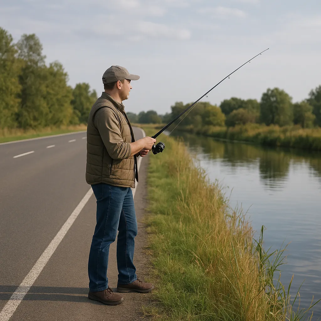 Wędkowanie z brzegu drogi publicznej – aspekty prawne