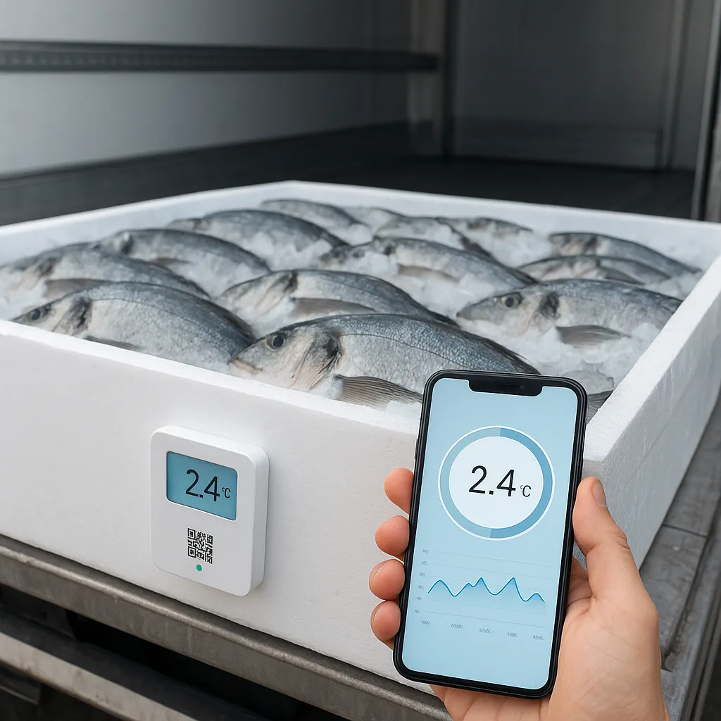 Inteligentne etykiety monitorujące temperaturę w transporcie ryb