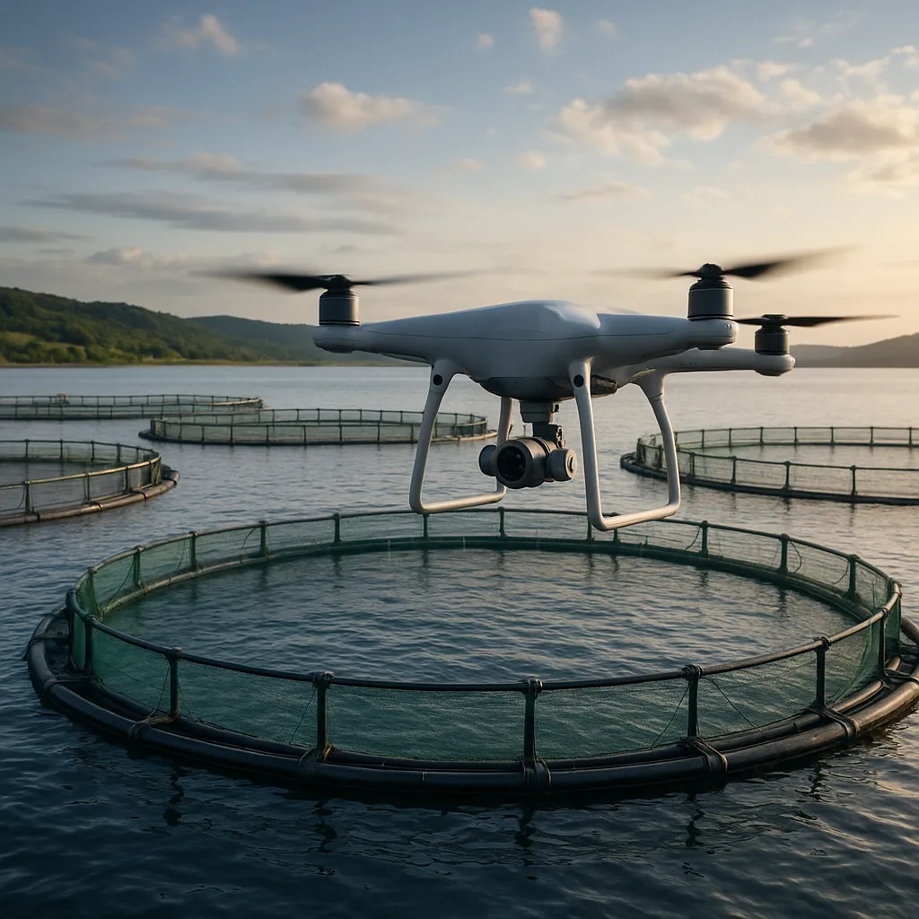 Drony w monitoringu stawów hodowlanych i zbiorników