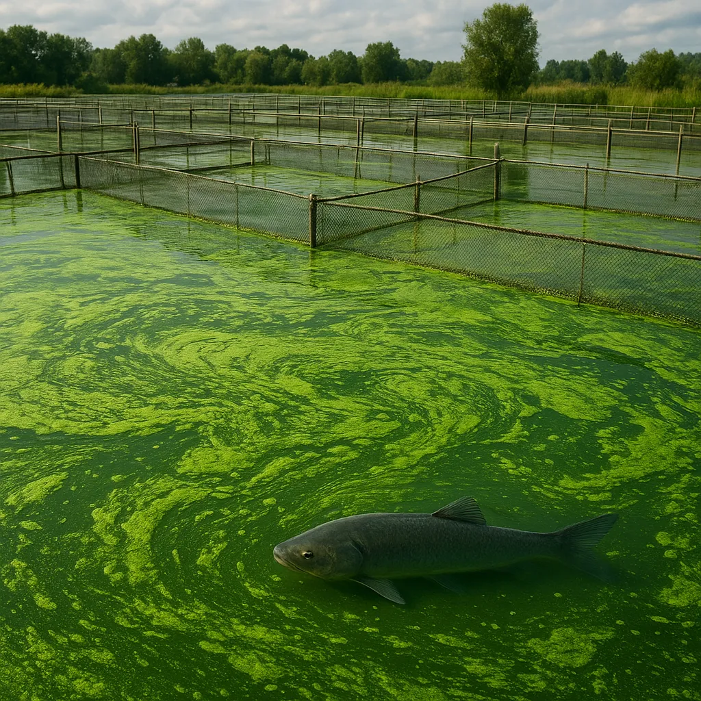Problemy z zakwitem glonów w stawach rybnych – jak reagować