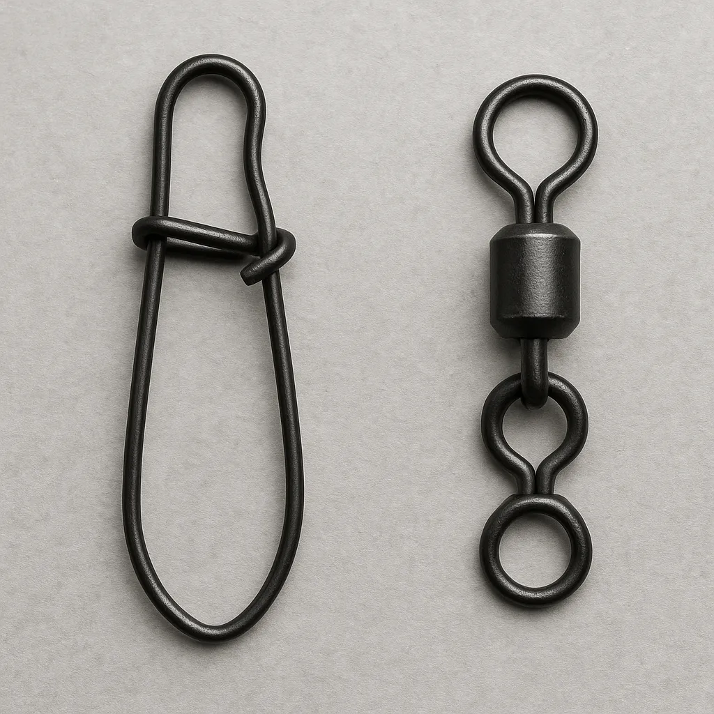 Porównanie agrafek i krętlików – najmocniejsze modele na duże przynęty