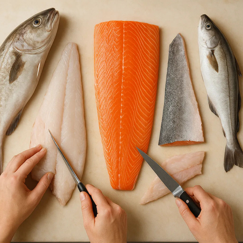 Filetowanie dorsza, łososia i mintaja – różnice technologiczne