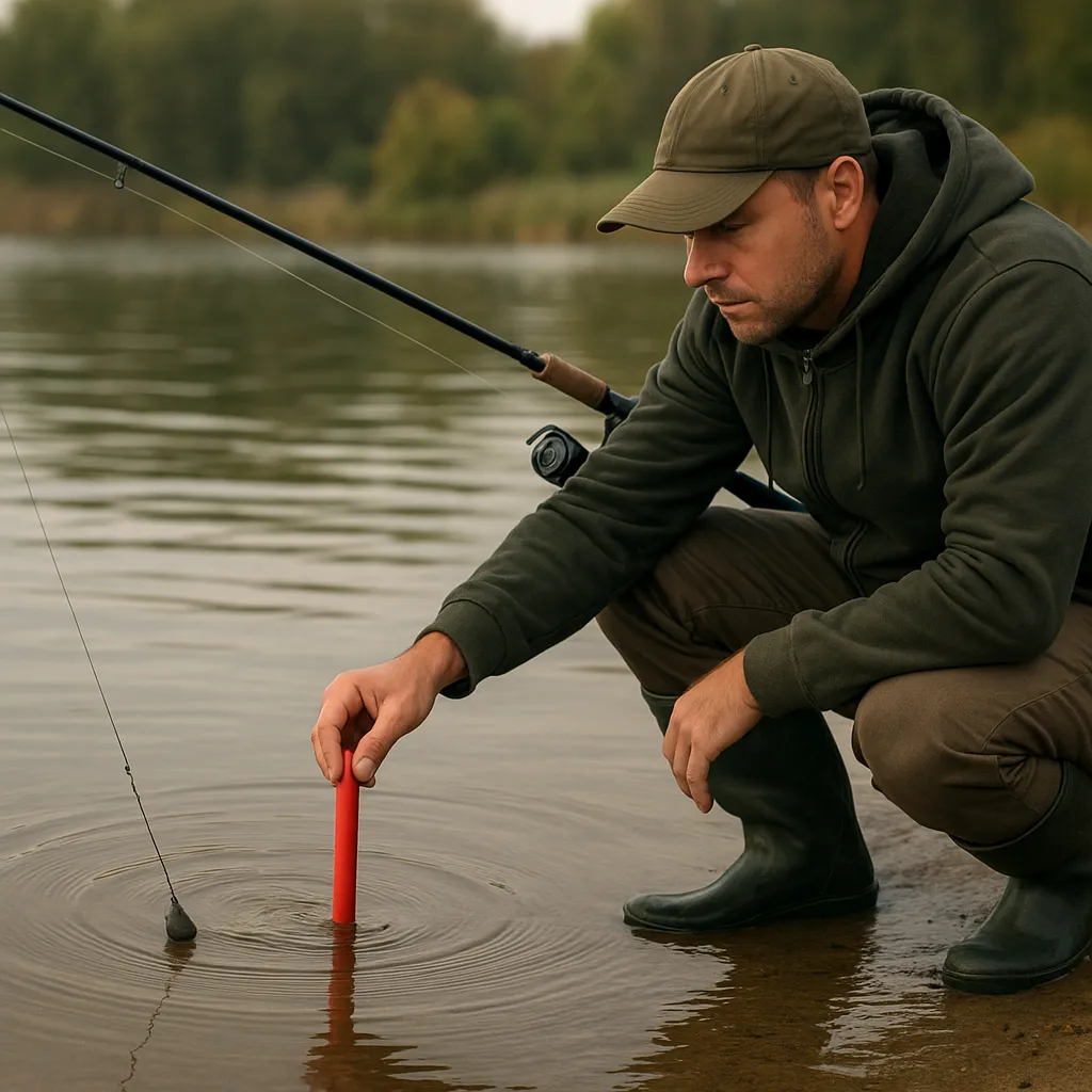 Markowanie dna przed zasiadką karpiową