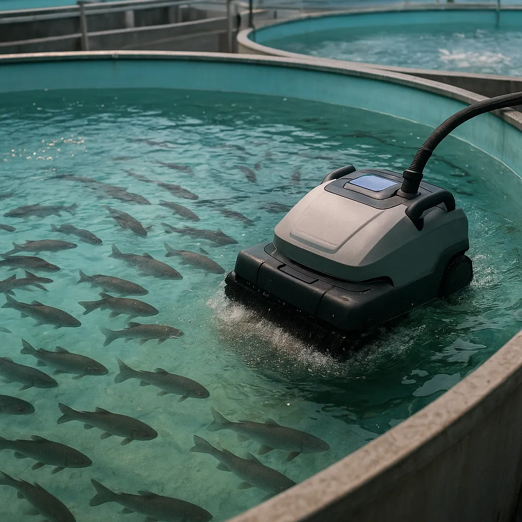 Roboty czyszczące zbiorniki w systemach RAS