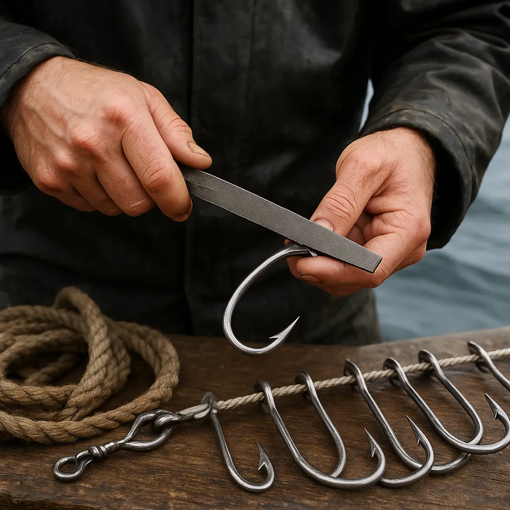 Jak przygotować i ostrzyć haki w systemach longline