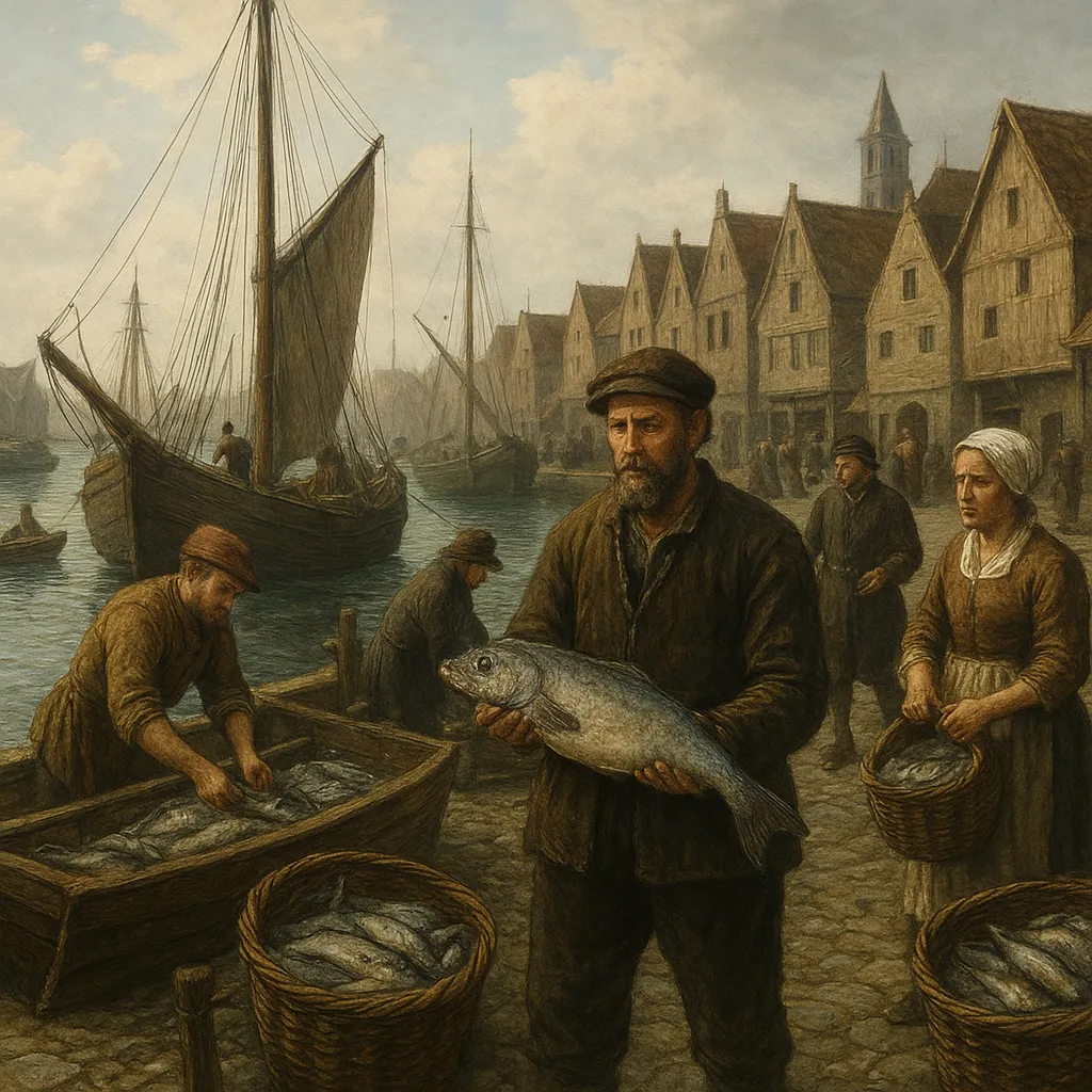 Powstanie pierwszych cechów rybackich w miastach portowych