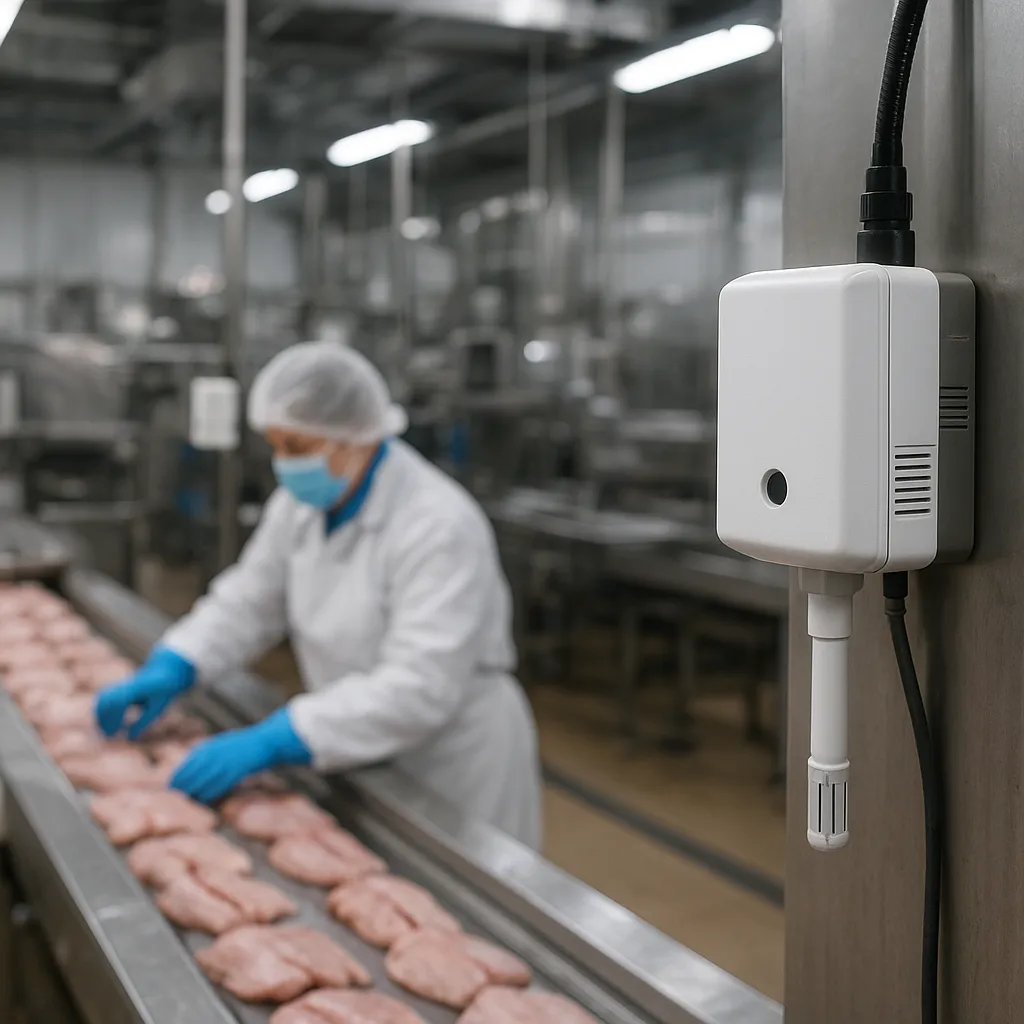 Czujniki jakości powietrza w halach przetwórstwa ryb