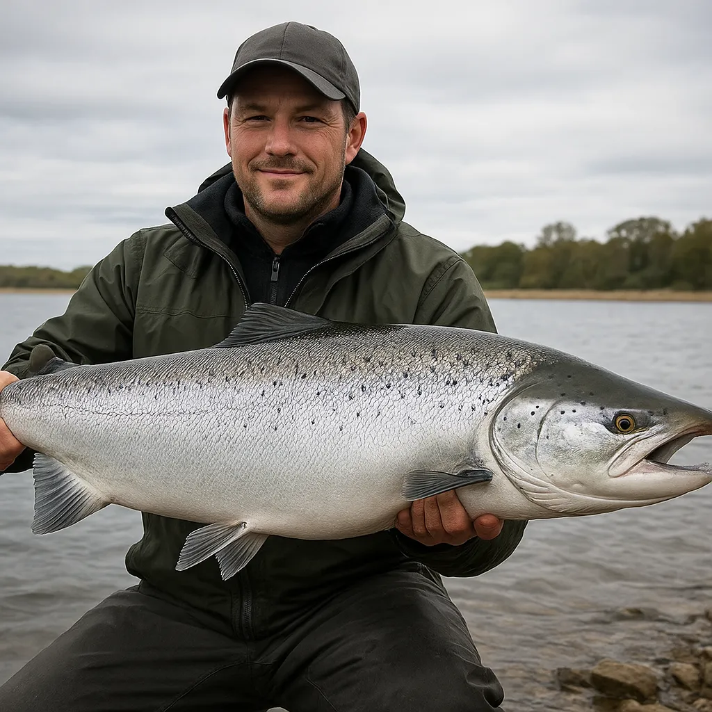 Największy łosoś atlantycki złowiony na wędkę