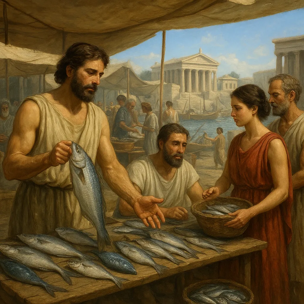 Historia rybactwa w starożytnej Grecji – handel rybami i pierwsze targi rybne