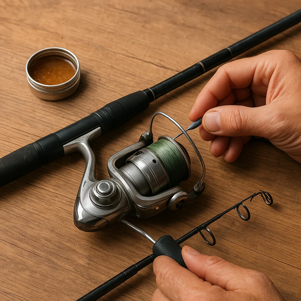 Konserwacja kołowrotka i kontrola przelotek