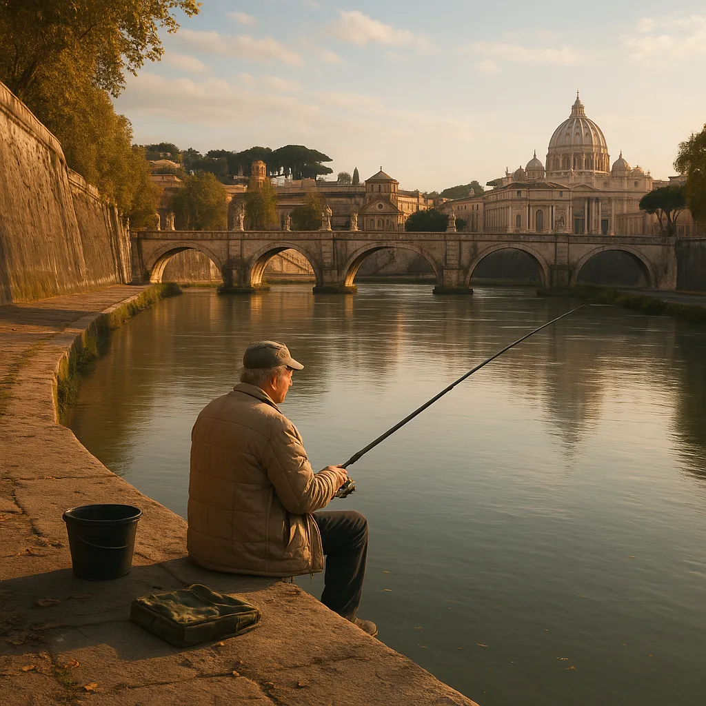 River Tiber – miejskie wędkowanie w Rzymie