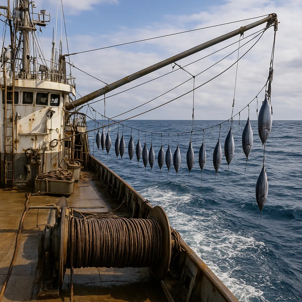 Wyposażenie statku do połowu tuńczyka metodą longline