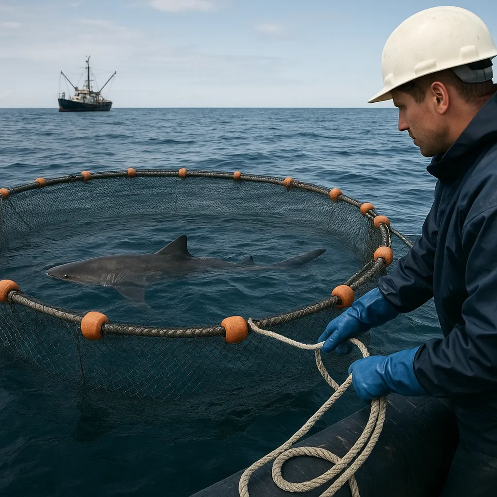 Zabezpieczenie sieci przed drapieżnikami morskimi