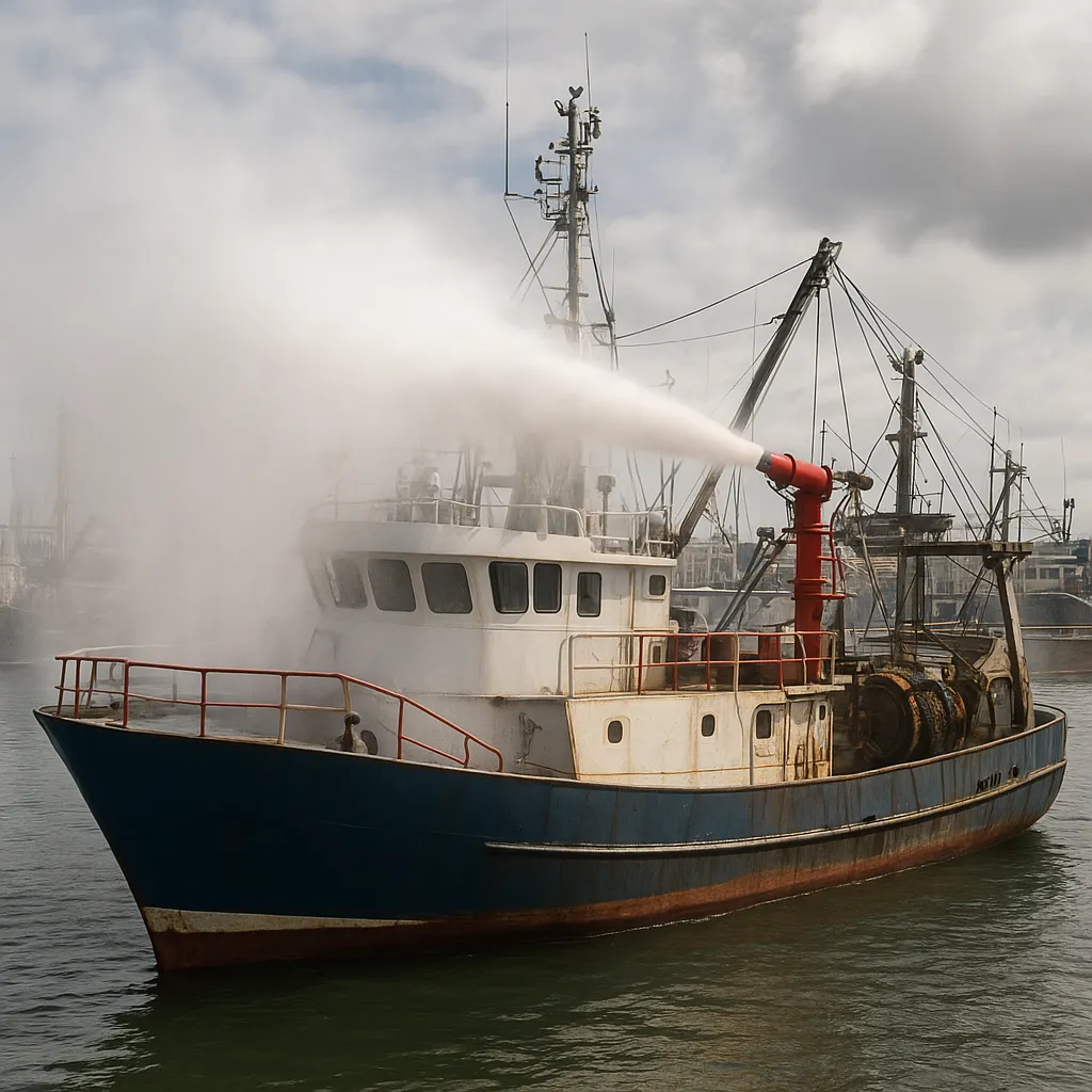 Systemy gaszenia mgłą wodną na jednostkach rybackich