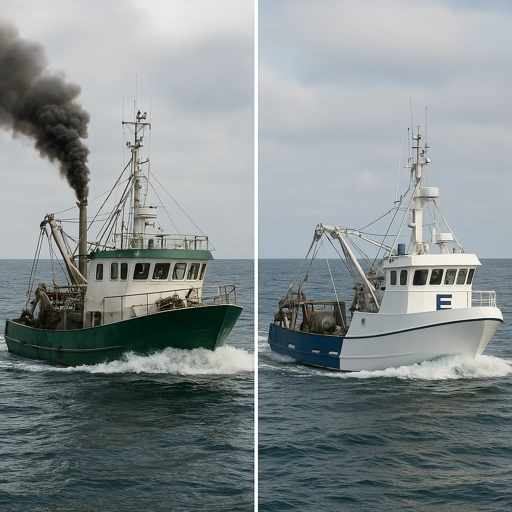 Porównanie silników diesla i napędów elektrycznych w kutrach