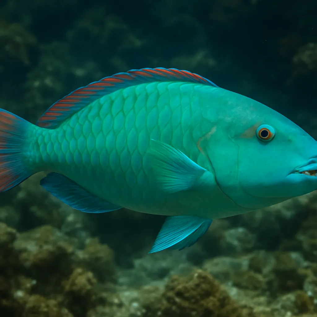 Parrotfish szmaragdowa – Scarus prasiognathos