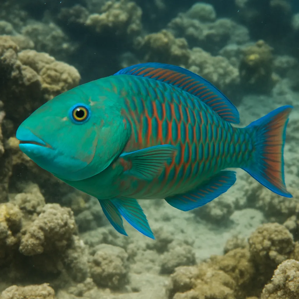 Parrotfish hawajska – Scarus dubius
