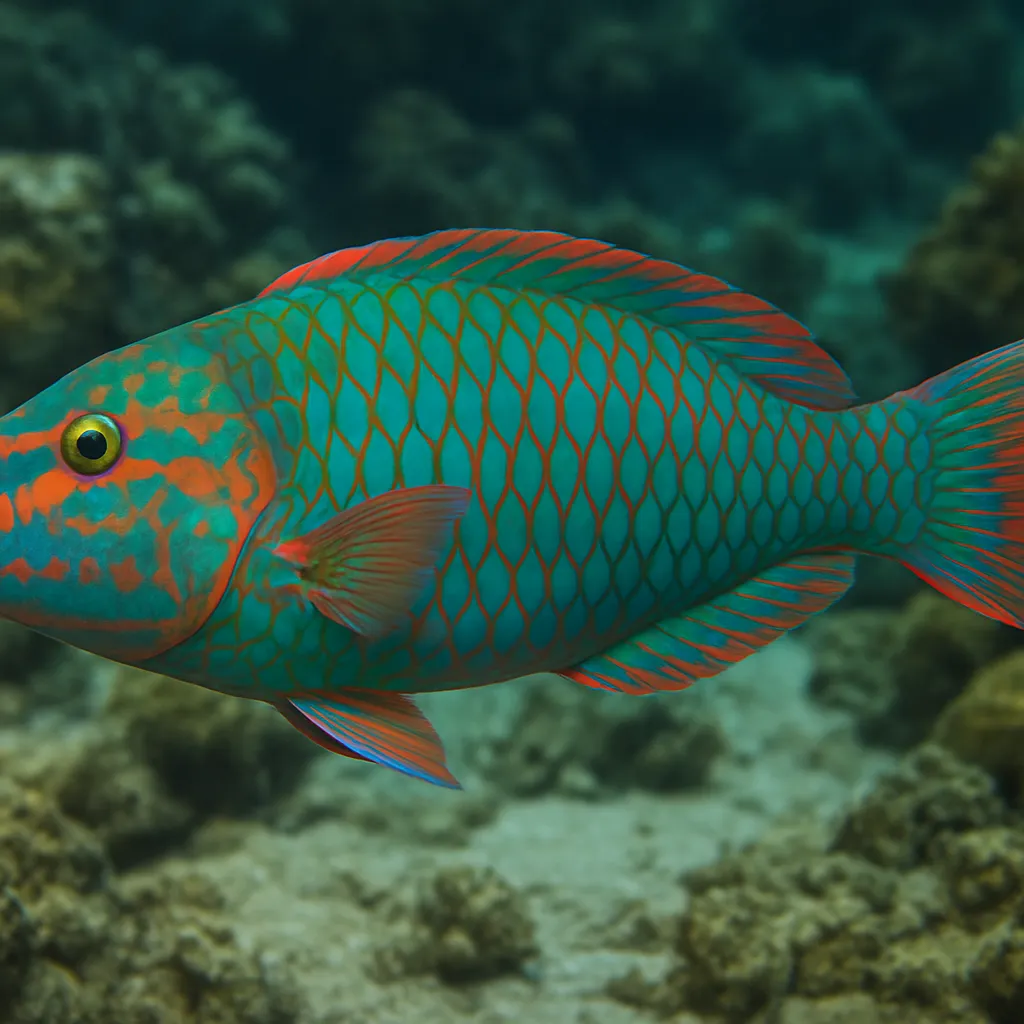 Parrotfish mozaikowa – Scarus frenatus