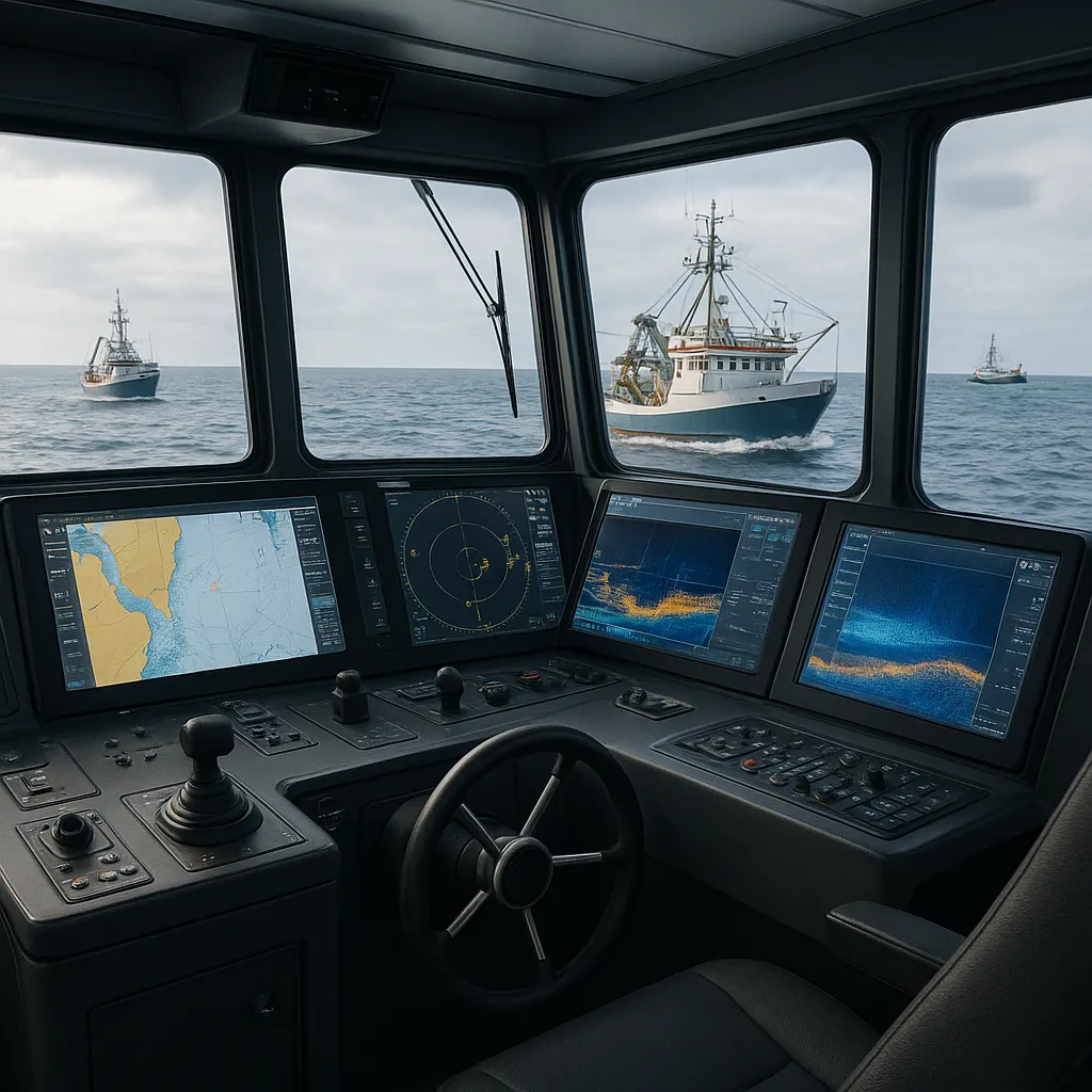 Nowoczesne mostki typu glass cockpit w rybołówstwie