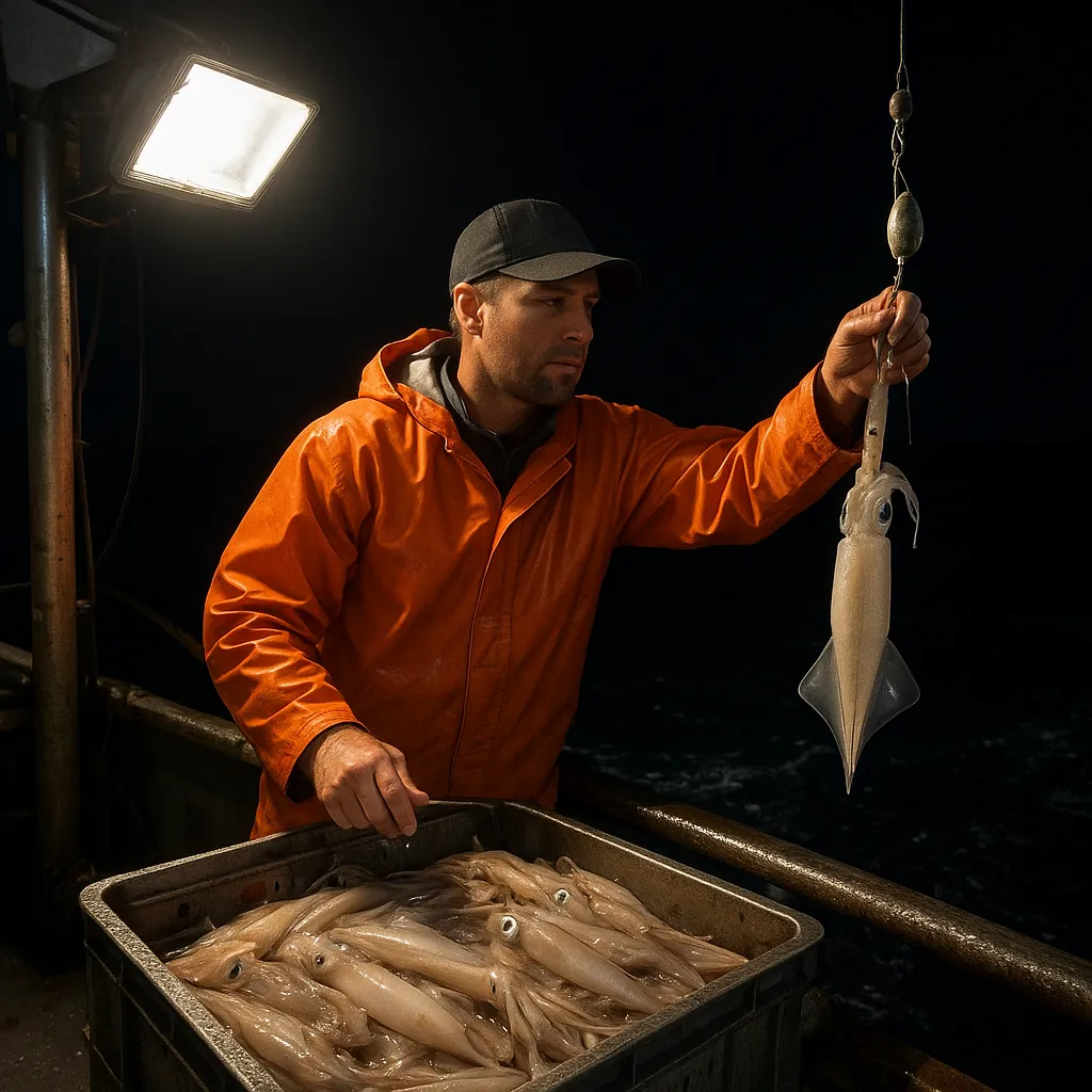 Połów kalmarów – specjalistyczne przynęty i oświetlenie