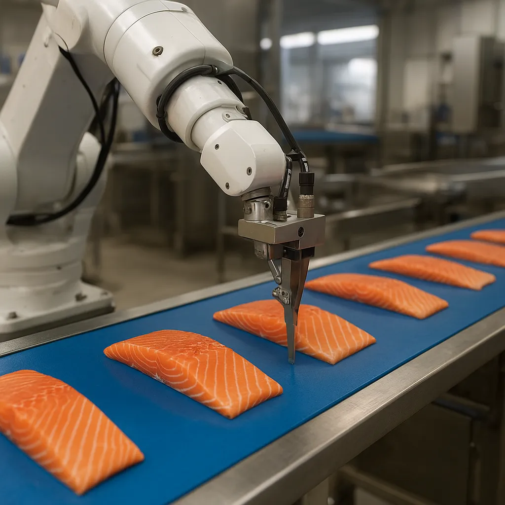 Zastosowanie robotów w krojeniu łososia w plastry