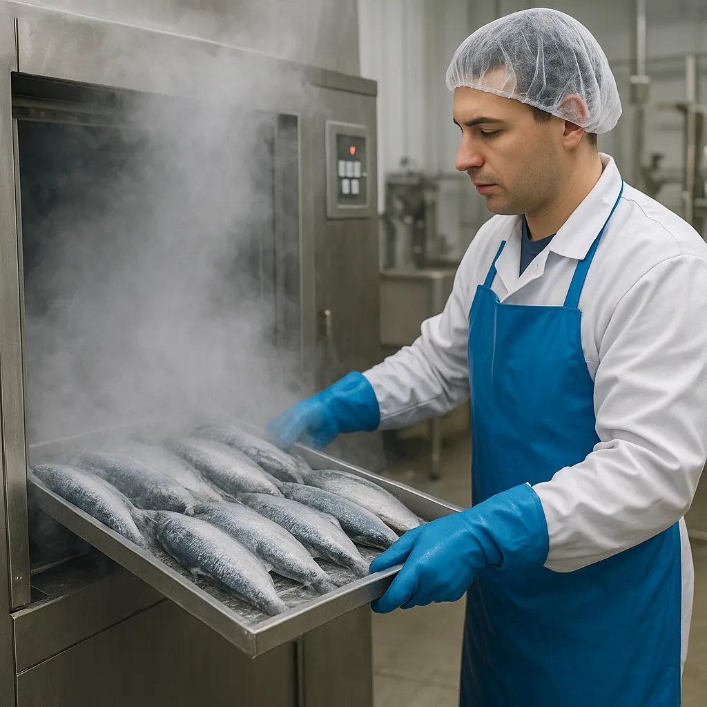 Mrożenie szokowe w zakładach przetwórstwa rybnego