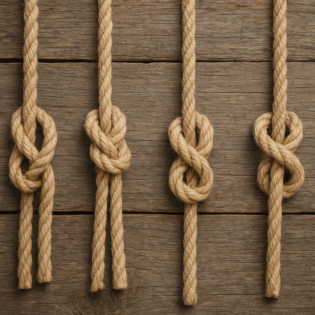 Rodzaje węzłów stosowanych w rybołówstwie przemysłowym