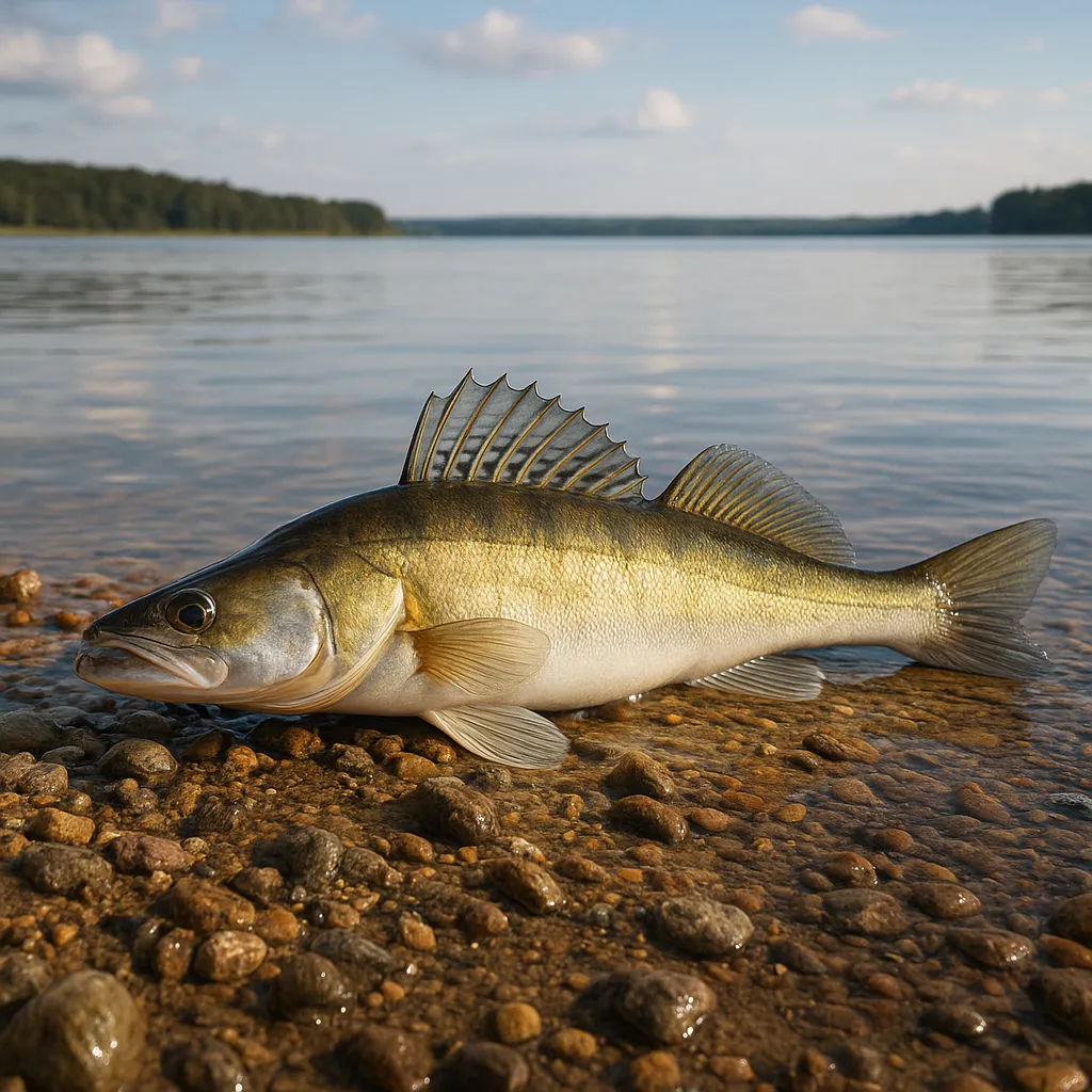 Jezioro Żarnowieckie – sandacz z opadu