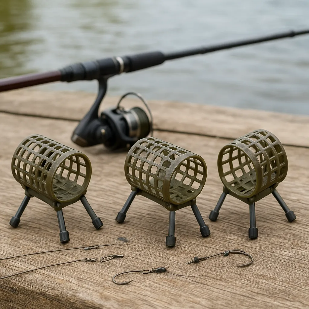 Test koszy zanętowych z regulacją nóg