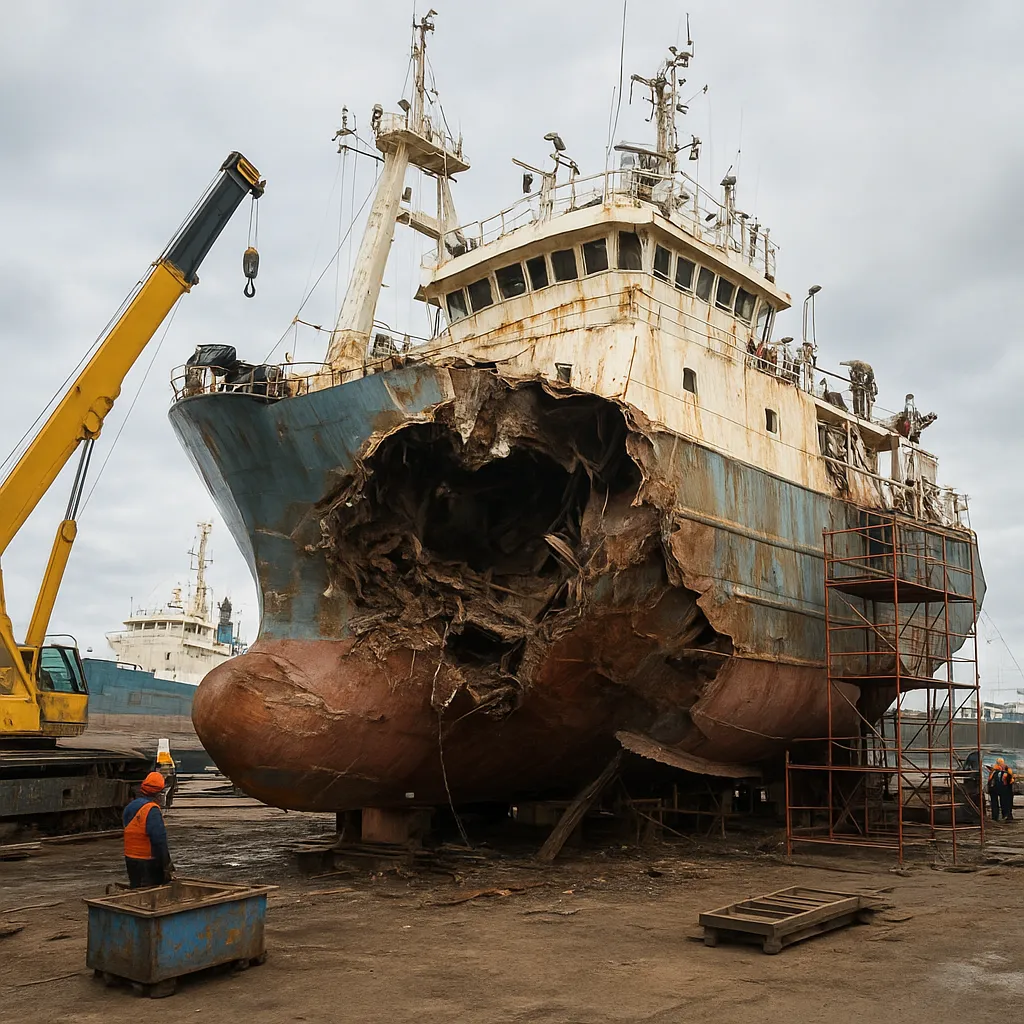 Przebudowa statku po kolizji – procedury i koszty
