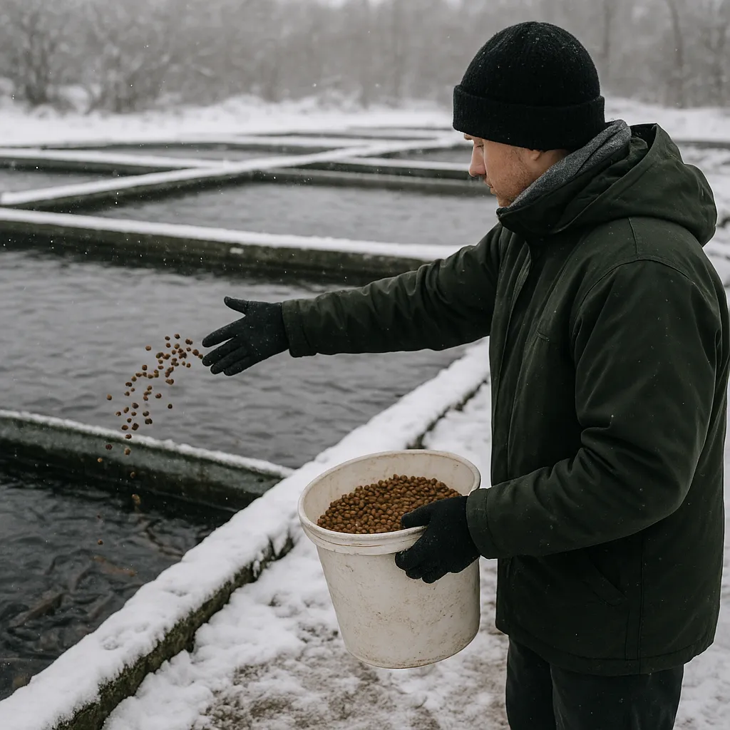 Karmienie ryb zimą – jak dostosować dawki pokarmowe?