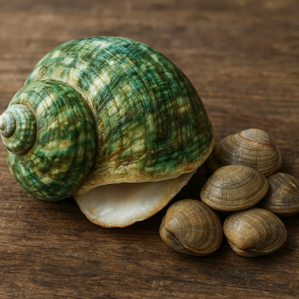Ślimak morski turbanowy – Turbo marmoratus