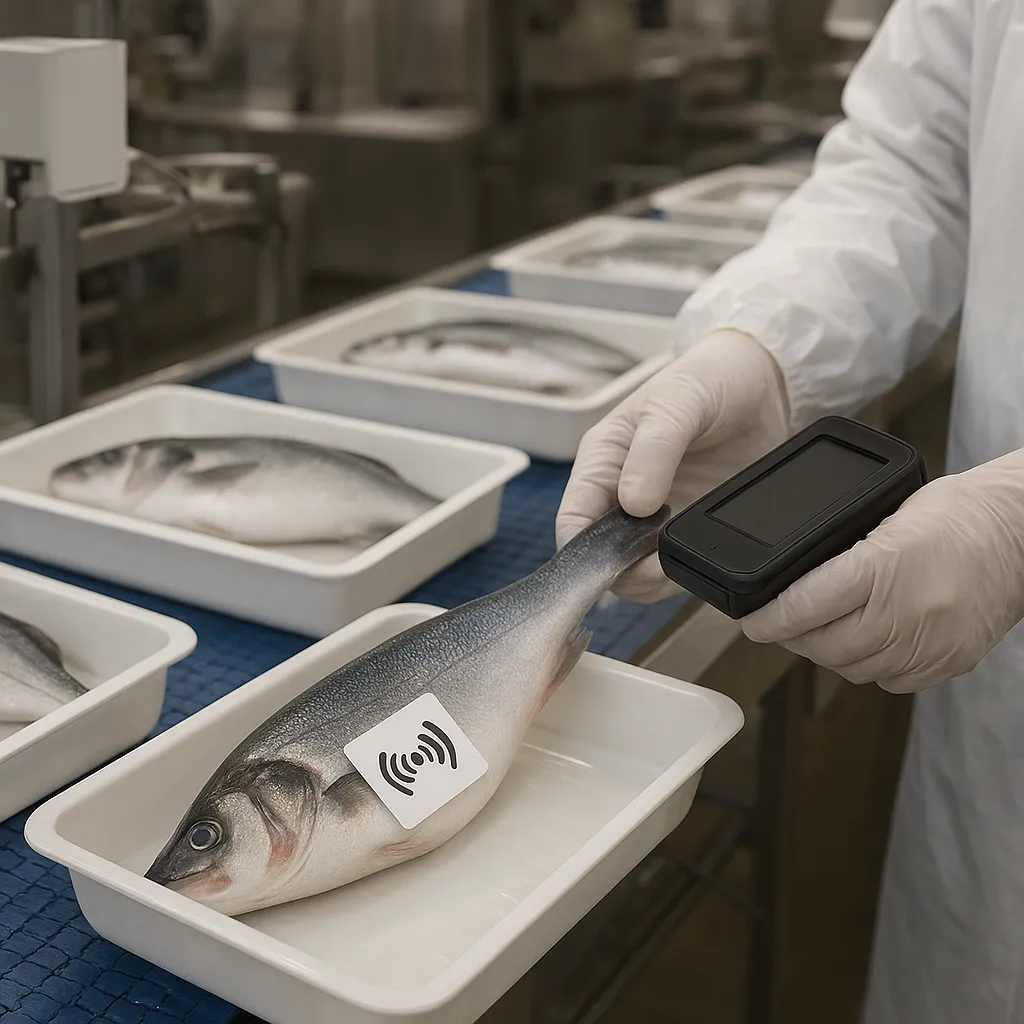 Inteligentne etykiety RFID w logistyce produktów rybnych